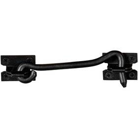 0121-0090 Leatherneck Hardware 6 In Swivel Hook Privacy Lock For Sliding Barn Door Black