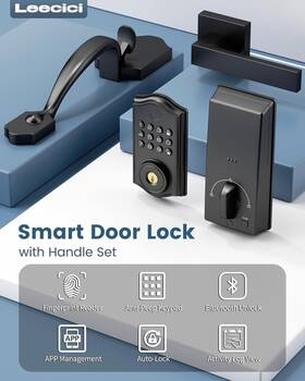Lc57 Leecici Smart Front Door Lock Set App Control Keyless Entry With Handle S