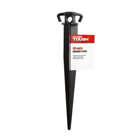 Gs10-10ht Lehigh Consumer Products Llc 744759307828 Hyper Tough Item# Plastic Ground Garden And Tent Stake Black 10 Inch Len
