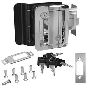 56451246217 Leisure Locks Rv Travel Trailer Entry Door Lock Polar Chrome Paddle Deadbolt