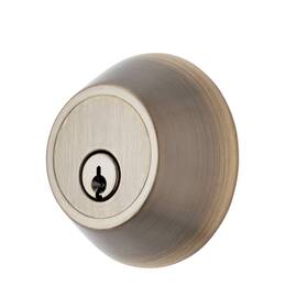 Lewis Hyman Inc. 313041166179 Hyper Tough Keyed Entry Single Cylinder Deadbolt Antique Brass
