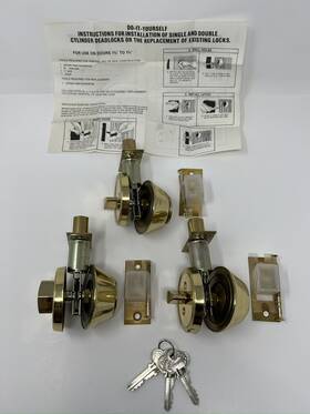 Lb1752160 Lewis Hyman For Parts Deadbolt Lock Kit Single Cylinder Polished Brass