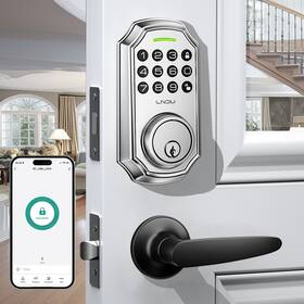 L180 Lndu Security Smart Door Lock Keyless Entry Deadlock 100 Code App Control Handle
