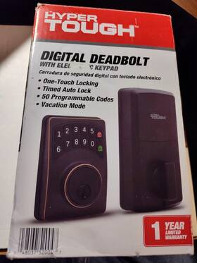 1752004 Lock & Hyper Tough Digital Deadbolt With Electronic Keypad Item 1752004/oil Rubbed Bronze
