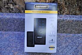 32gz4x9d01bb Lock & Electronic Touchpad Deadbolt Entry Door Keyless Matte Black Sealed
