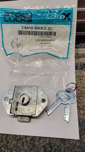 C8410 Lock & Locker Cabinet Compx National Lever Tumbler Deadbolt Keyed 32