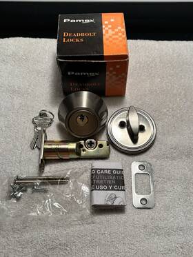 Fd2p1 Lock & Pamex Deadbolt Model Satin Nickel Finish Nib