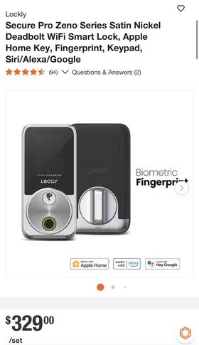 Pgk728whksn Lock & New Lockly Secure Pro Zeno Series Deadbolt Wifi Smart