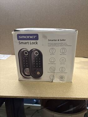 Smusznsy001 Lock & Smus-gs002 Smonet Gld Smart Keyless Door Bluetooth Fingerprint Black