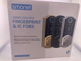 Smus-zns-y001-sil-kit Lock & Smonet Smart With Fingerprint And Ic Fobs Silver Security