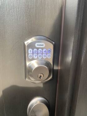 Te001 Lock & Keyless Entry Door With Keypad - Smart Deadbolt 2 Keys Auto