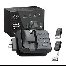 W007b Lock & Full Metal Rv Keyless Entry Door With Password And Remote Fits Most Trailers