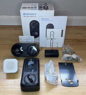 Wfv01 Lock & Revolo Wi-fi Smart Video With Keyless Entry Doorbell Chime 1080p Hd Vid