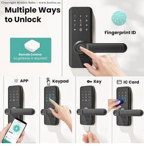 Zn-s05 Lock & Smart Door With Handle Fingerprint Keyless Entry