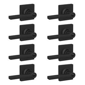 Xs40-8 Lock Scout Straight Lever With Square Trim Bedroom And 8 Matte Black