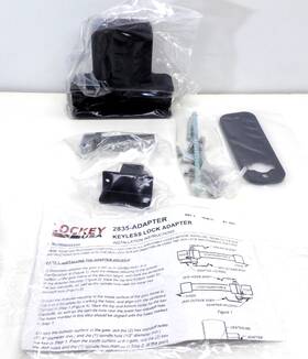 2835-adapter-bk Lockey 2835-adapter Usa 2835 Keyless Lock Gate Adapter / Vinyl Or Ornamental