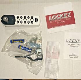 Ec-782 Lockey Digital Combination Lock White New In Box