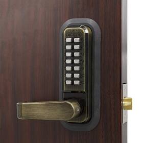 2835ab Lockey Usa Mechanical Keyless Lever Lock Single Combination Antique Brass