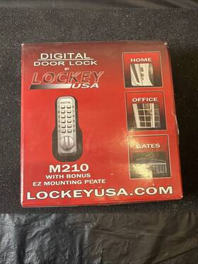 M210-sndcez Lockey Usa Digital Door Lock M210 Mechanical Keyless Deadbolt Double Combination Jet Black
