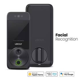 Lockly 313035678695 Visage Facial Recognition Zeno Matte Black Deadbolt Wi-fi Smart Lock Home Key