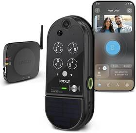 Lockly 810055605989 Vision Elite Video Smart Lock With Camera Wi-fi Deadbolt Fingerprint Key