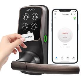 Lockly 850003895697 Secure Plus Rfid Card Smart Lock Keyless Entry Door Pin Genie Keypad