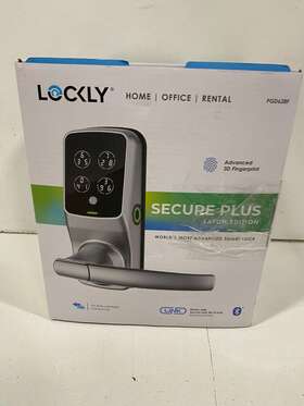 Pgd628fsn Lockly Pgd628f Secure Plus Smart Lever Lock Bluetooth Fingerprint Brushed Nickel