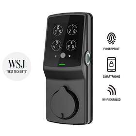 Pgd728wmb Lockly Smart Lock Deadbolt With 3d Fingerprint Recognition Wifi In Matte Black