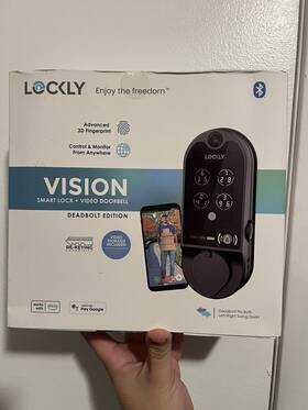 Pgd798mb Lockly Vision Smart Deadbolt Lock With Video Doorbell - Black Factory Sealed
