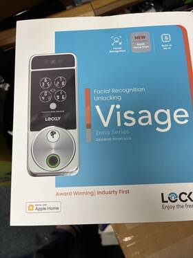 Pgk728wrhk000735 Lockly Visage Facial Recognition Deadbolt Lock Satin Nickel Face And Fingerprint