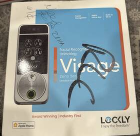 Pgk728wrhksn Lockly Visage Zeno Smart Lock Wi-fi Deadbolt Facial/fingerprint - Satin Nickel