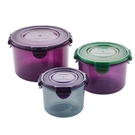 Hsm644s3rcl Locknlock Lock And Eco Food Storage Airtight Container Set With Lids Bpa Free Roun