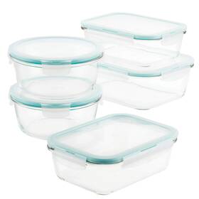Llg455s5a Locknlock Lock And Purely Better Glass Food Storage Container Set 10 Piece Clear