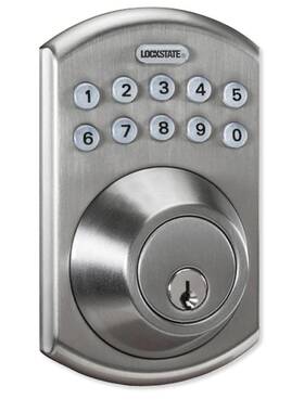 550db-626 Lockstate Lock-state Smart- Deadbolt - Nickel