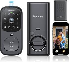 Lockzo 779601845197 Security Video Smart Lock With Doorbell Keyless Entry Door Wifi Camera