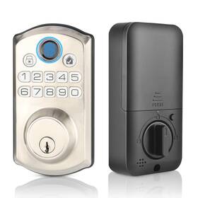 Locsmart 198715084610 Fingerprint Door Lock Keyless Entry Electronic Keypad Deadbolt B