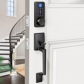 Loctian 027685758064 Fingerprint Front Door Lock Set App Smart Control Keyless Entry Wit
