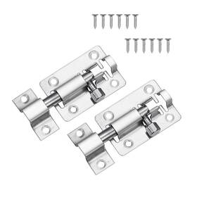 Iius00429 Lpraer Fba 2 Pack Slide Latch Lock Inch Barrel Bolt With Screws Heavy Duty