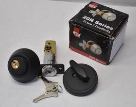 20r19s4way Lsda 20r Series Grade 3 Deadbolt Single Schlage C Matte Black