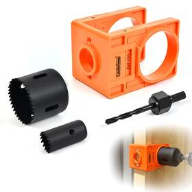 00192 Luckyway Door Lock Installation Kit For 1-3/8 Inch - 1-3/4 Wooden Doors Orange