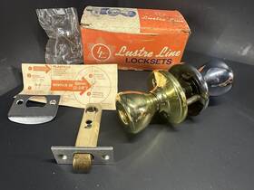 509b Lustre Line Privacy Dual Finish Lock Bathroom Nos New Old Stock