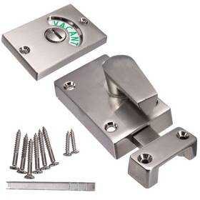 Lvoertuig 697161428943 Door Lock Indicator Toilet Bathroom Vacant/engaged Chrome Latch Indicati