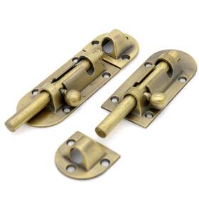 Lxz 779880188206 2 Pcs Antique Brass Barrel Bolt Latch Slide Door Lock With Screws Length 4-i