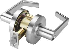 Lynn-bl8572-privacy-us26d Lynn Hardware Commercial Door Lever Lock - Heavy Duty Satin Chrome