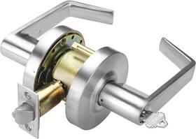 Lynn-bl8576-classroom-us26d Lynn Hardware Commercial Door Lever Lock - Heavy Duty Satin Chrome