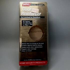2-us5 Mag Door Reinforcer Install-a-lock Lockset Or Deadbolt Home Security Made In Usa