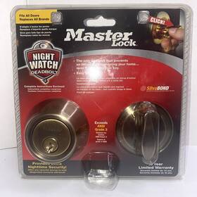Dson0605 Master Lock 73534 Deadbolt Antique Brass Keyed One Side 2006