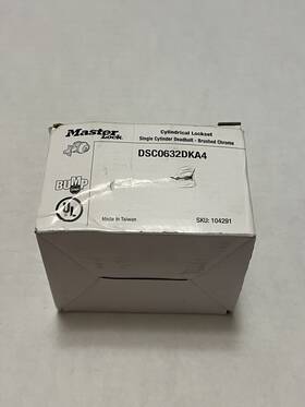 Dsc0632dka4 Master Lock Brand New Single Cylinder Deadbolt