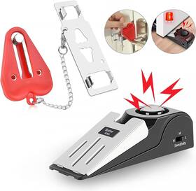 Mbbest 789336435129 Portable Door Lock And Stop Alarm Dual Protection Security Devices Pocket Doo