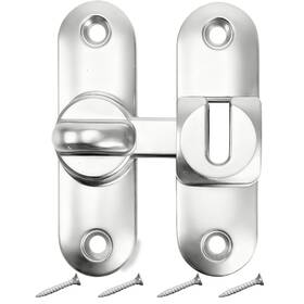 Sl0277 Mcsdfn 90/180 Degree Barn Door Lock Silver Zinc Alloy Flip Latches Hardware For Sec